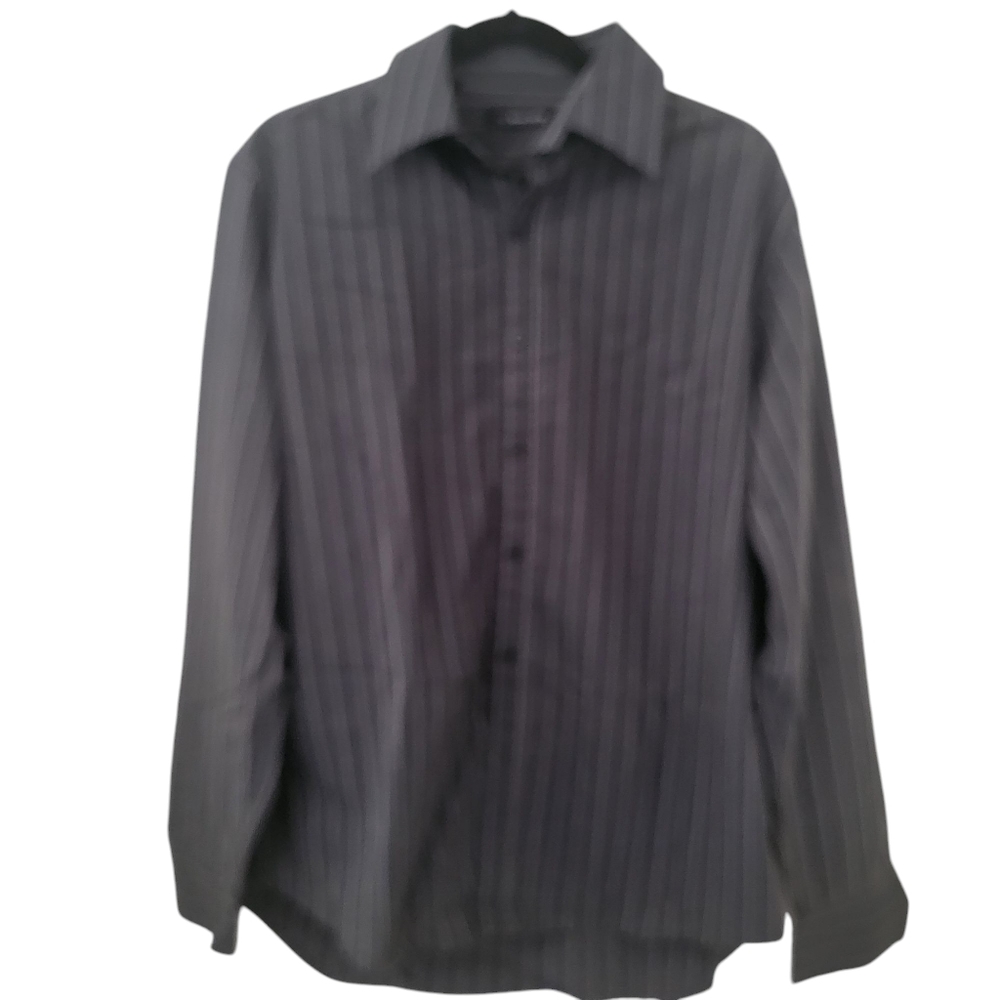 Red Level Nine Striped Button Down Sz XL